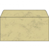 Designbriefumschlag Marmor DU172, Din Lang, nassklebend, 90g, braun marmoriert