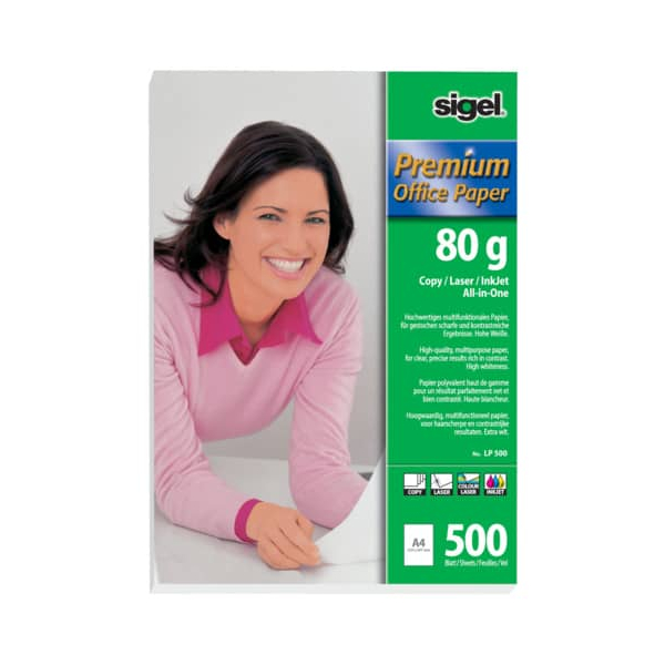 240 Stück Sigel Kopierpapier Premium LP500 A4 80g weiß  4004360999918 Sigel
