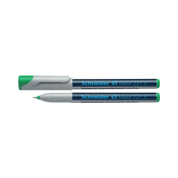 10 Stück Schneider OHP-Stift Maxx 221S, wasserlöslich Strichstärke: 0,4mm, grün 4004675002259 Schneider