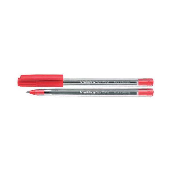 50 Stück Schneider Kugelschreiber Tops 505 M rot, Strichstärke ca. 0,5mm 4004675004604 Schneider