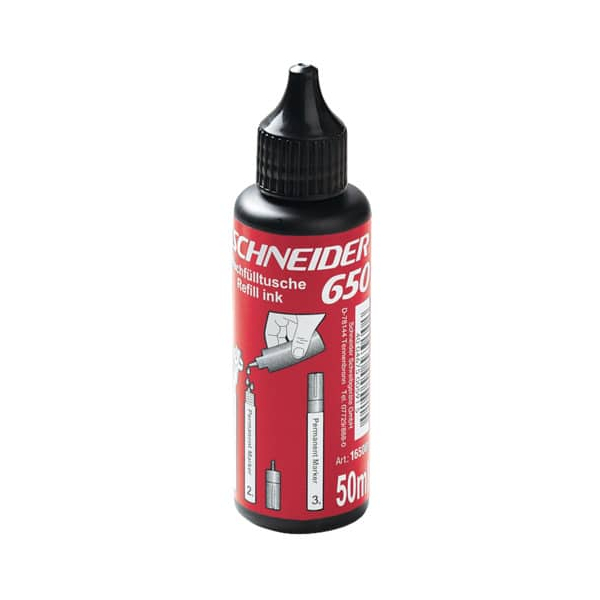 6 Stück Schneider Nachfüllflasche Maxx 650, 50ml rot für Marker Maxx 230233280 4004675005946 Schneider