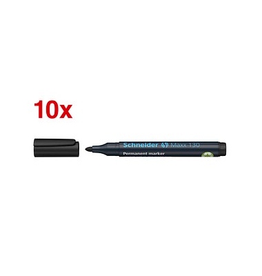 Permanentmarker Maxx 130, 50-113001, Pack, schwarz, 1-3mm Rundspitze
