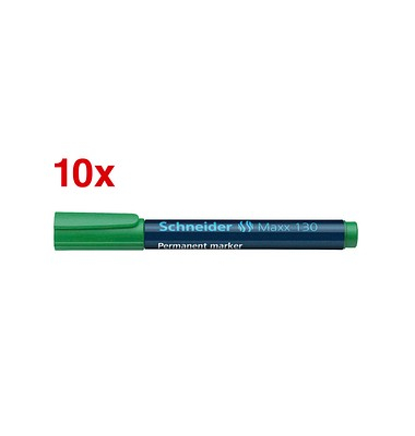 Permanentmarker Maxx 130, 50-113004, Pack, grün, 1-3mm Rundspitze