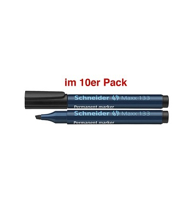 Permanentmarker Maxx 133, 50-113301, Pack, schwarz, 1-4mm Keilspitze