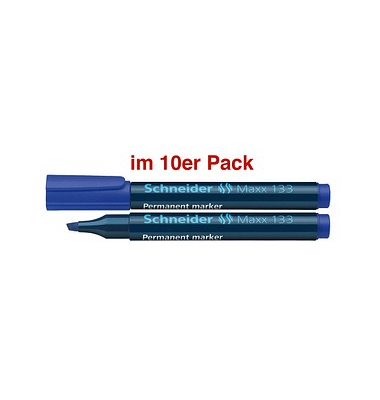 Permanentmarker Maxx 133, 50-113303, Packung, blau, 1-4mm Keilspitze