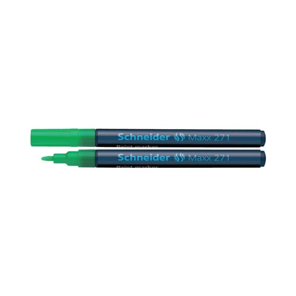 10 Stück Schneider Lackmarker Maxx 271, 127104, grün, 1-2mm Rundspitze 4004675027351 Schneider