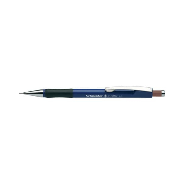 10 Stück Schneider Druckbleistift Graffix, 407815, Härte HB, 0,5mm, blau, mit Radiergummi 4004675029584 Schneider
