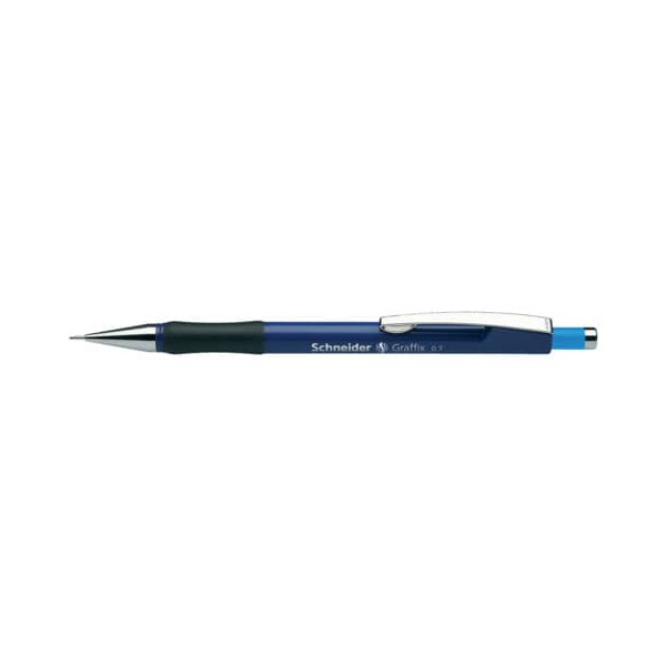 10 Stück Schneider Druckbleistift Graffix, 407816, Härte HB, 0,7mm, blau, mit Radiergummi 4004675029614 Schneider