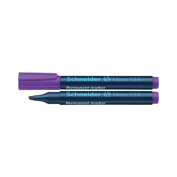 5 Stück Schneider Permanent-Marker Maxx 133 violett, Keilspitze 1+4mm 4004675038647 Schneider