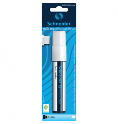 Kreidemarker Maxx 260, 406561, wei&szlig;, 5+15mm Keilspitze