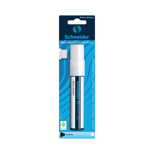 5 Stück Schneider Flüssigkreide-Marker Maxx 260 weiss, Blisterkarte mit 1 Stück 4004675059703 Schneider