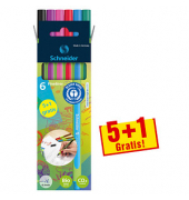 Fineliner-Set Line-Up, 191086, hellgr&uuml;n/farbig (Schreibfarbe: 6-farbig sortiert), 0,4mm