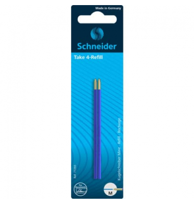 Kugelschreiber Mine Take 4-Refill blau, Blisterkarte mit