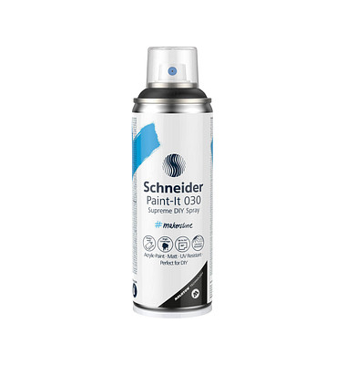 Schneider Paint-It 030 Supreme DIY Acrylspray Sprühfarbe schwarz