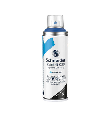 Schneider Paint-It 030 Supreme DIY Acrylspray Sprühfarbe blau