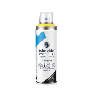 Schneider Paint-It 030 Supreme DIY Acrylspray Sprühfarbe gelb Schneider Paint-It 030 Supreme DIY Acrylspray Sprühfarbe gelb