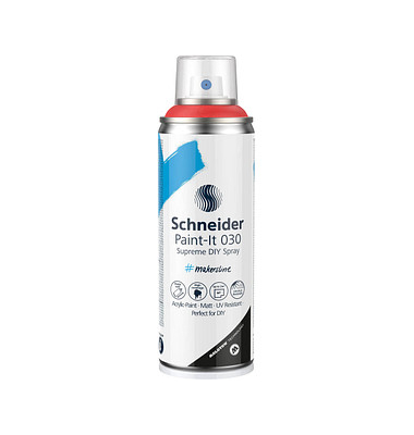 Schneider Paint-It 030 Supreme DIY Acrylspray Sprühfarbe rot
