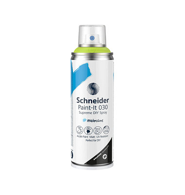 Schneider Paint-It 030 Supreme DIY Acrylspray Sprühfarbe lime pastel Schneider Paint-It 030 Supreme DIY Acrylspray Sprühfarbe lime pastel