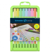 Fineliner-Set Line-Up, 501538, hellgr&uuml;n/farbig (Schreibfarbe: 8-farbig sortiert), 0,4mm