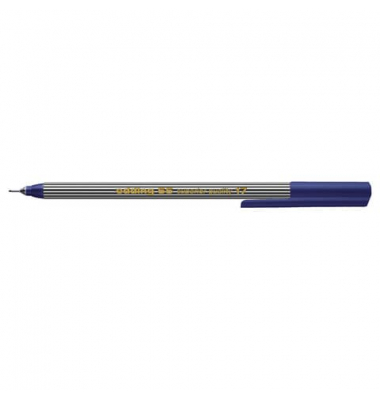 Fineliner 55 fine, 55-017, schwarz-weiss gestreift (Schreibfarbe: stahlblau), 0,3mm