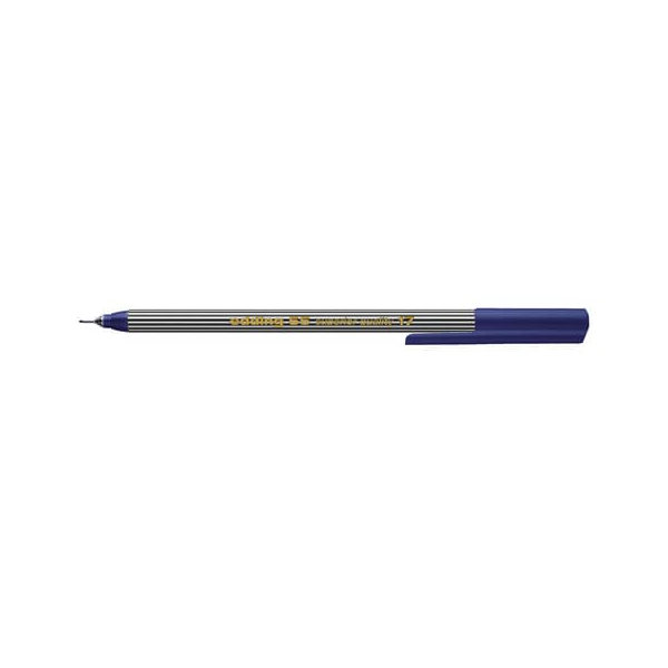 10 Stück Edding Fineliner 55 fine, 55-017, schwarz-weiss gestreift (Schreibfarbe: stahlblau), 0,3mm 4004764009435 Edding