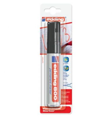 Permanentmarker Permanentmarker, 800-1-1001, Blister, schwarz, 4-12mm Keilspitze