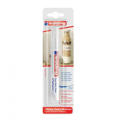 Lackmarker 750SBK1, Blister, weiß, 2-4mm Rundspitze