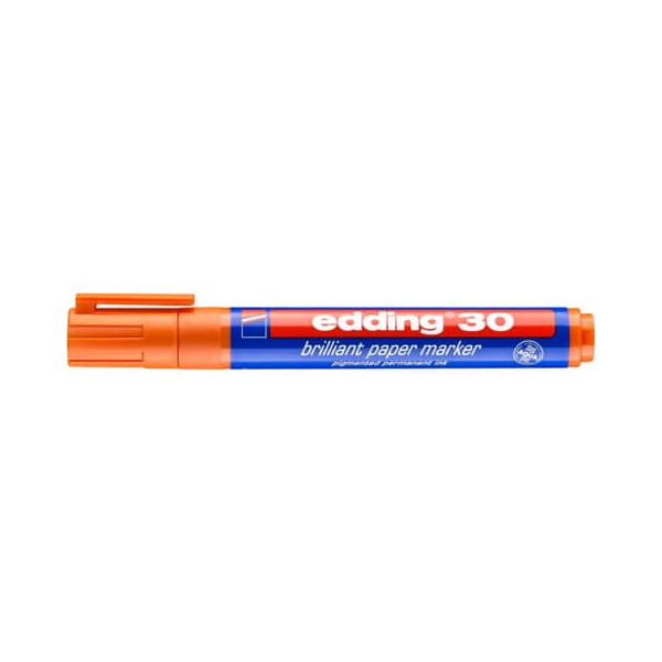 10 x Edding Pigmentmarker edding 30 brilliant paper marker 1,5-3mm ora
