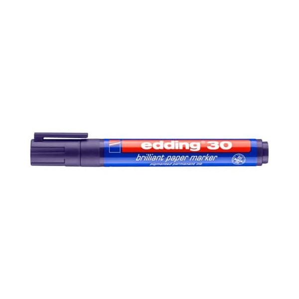 10 Stück Edding Permanentmarker 30 brilliant paper marker, 30-008, Stück, violett, 1,5-3mm Rundspitze 4004764064540 Edding