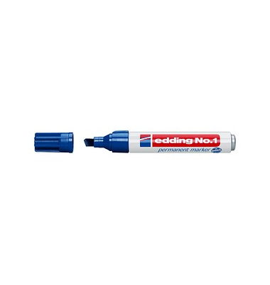 Permanentmarker No. 1, 4-1003, Pack, blau, 1-5mm Keilspitze