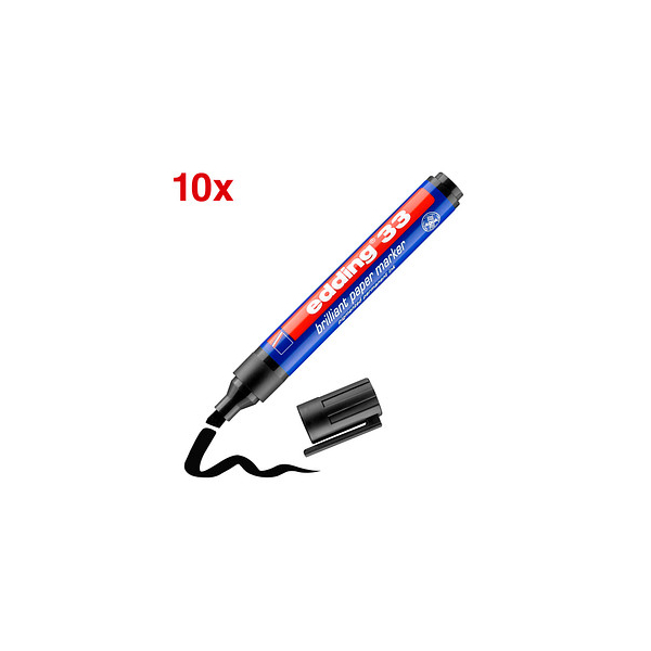 4004764440702 - Brilliant-Paper-Marker 33 Permanentmarker schwarz 10 - 50 mm 4004764440702 10 Stück 4004764440702 - Brilliant-Paper-Marker 33 Permanentmarker schwarz 10 - 50 mm 4004764440702 10 Stück