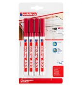 Permanentmarker 400, 400-4-1002, Packung, rot, 1mm Rundspitze