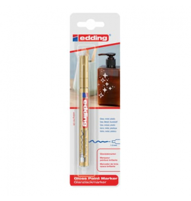 Lackmarker Glanzlack-Marker, 751-1-1053, Blister, gold, 1-2mm Rundspitze