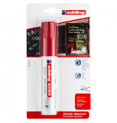 Windowmarker Kreidemarker, 4090-1-1002, Blister, rot, 4-15mm Keilspitze