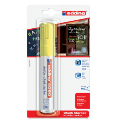 Windowmarker Kreidemarker, 4090-1-1065, Blister, neongelb, 4-15mm Keilspitze