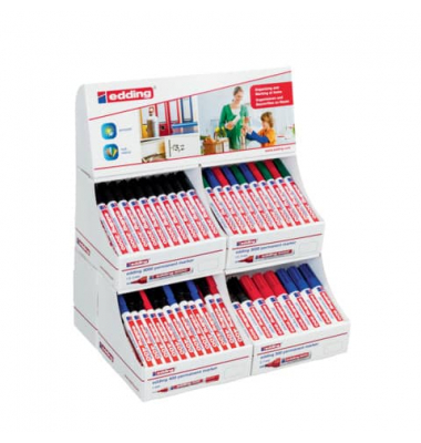 Permanentmarker 3000/500/400, 4-51000, Display, farbig sortiert, sortiert Rundspitze, Keilspitze