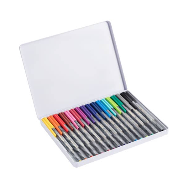 4004764886838 - EDDING 55 16S - Fineliner Set Blechbox 030 mm 16-farbig