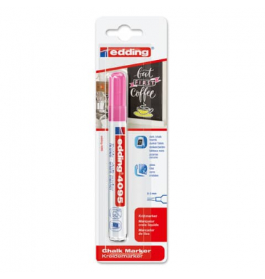 Windowmarker Kreidemarker, 4095-1-1069, Blister, neonrosa, 2-3mm Rundspitze