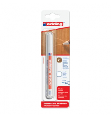 Möbelmarker Möbelmarker Reparieren und Pflegen zu Hause, 4890014624, Blister, reinweiß, 1,5-2mm Rundspitze