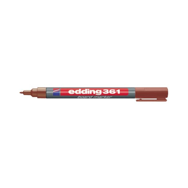 10 Stück Edding Boardmarker 361, 4-361007, braun, 1mm Rundspitze 4004764925025 Edding