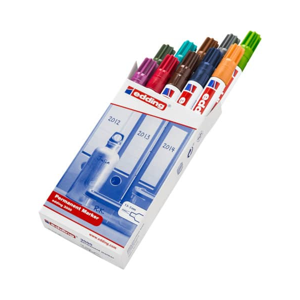 4004764926978 - 4-3000099 e-3000 10 box permanent mark sort 11-20 - Edding