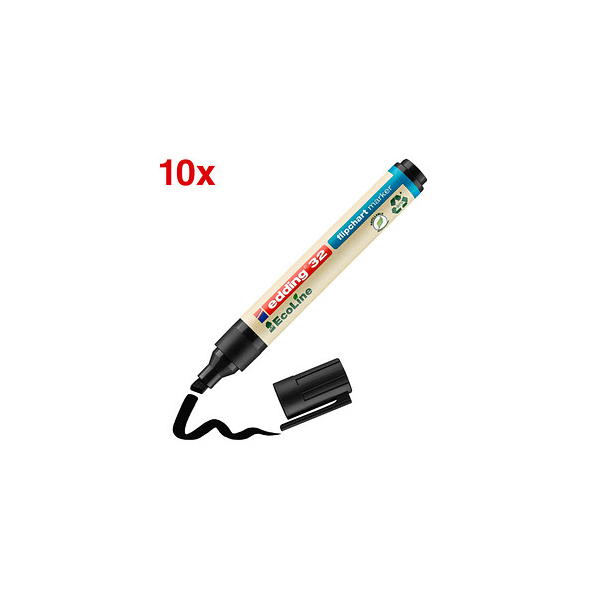 4004764946938 - Flipchart-Marker 32 Ecoline 4-32001 Pack schwarz 1-5mm Keilspitze 4004764946938 10 Stück 4004764946938 - Flipchart-Marker 32 Ecoline 4-32001 Pack schwarz 1-5mm Keilspitze 4004764946938 10 Stück