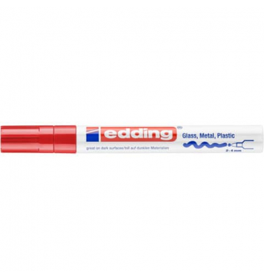 Lackmarker Glanzlack-Marker, 750CR-002, Stift, rot, 2-4mm Rundspitze