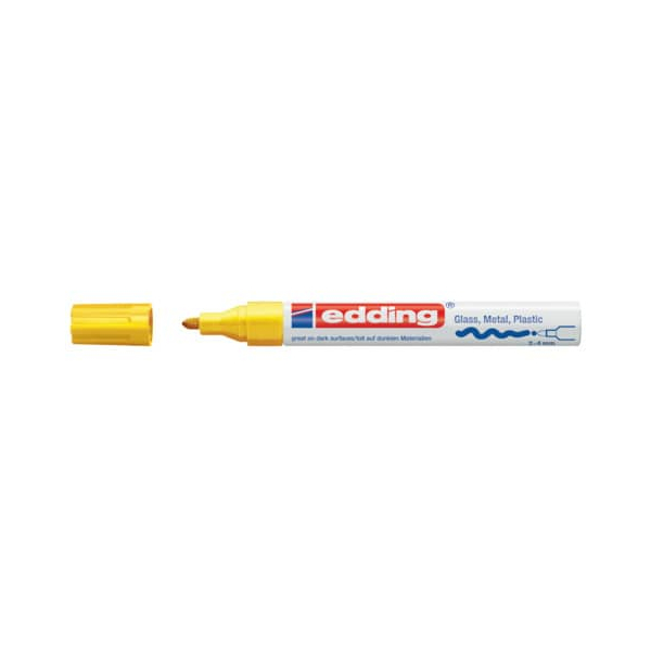 10 Stück Edding Lackmarker Glanzlack-Marker, 750CR-005, gelb, 2-4mm Rundspitze 4004764953141 Edding
