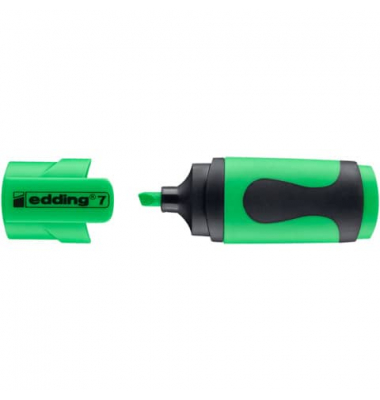 Textmarker 7 mini highlighter, 4-7-10064, Set, neongr&uuml;n, 1-3mm Keilspitze