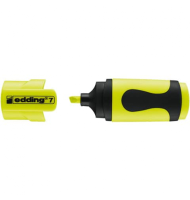 Textmarker 7 mini highlighter, 4-7-10065, Set (Polybeutel 10 #), neongelb, 1-3mm Keilspitze