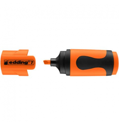 Textmarker 7 mini highlighter, 4-7-10066, Set (Polybeutel 10 #), neonorange, 1-3mm Keilspitze