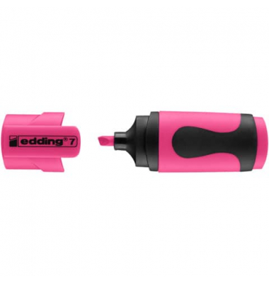 Textmarker 7 mini highlighter, 4-7-10069, Set (Polybeutel 10 #), neonpink, 1-3mm Keilspitze