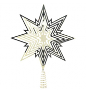 Baumspitze Metallstern gold