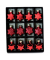 26385 Baumbehang Stern 12ST rot Glas 3cm zum Basteln